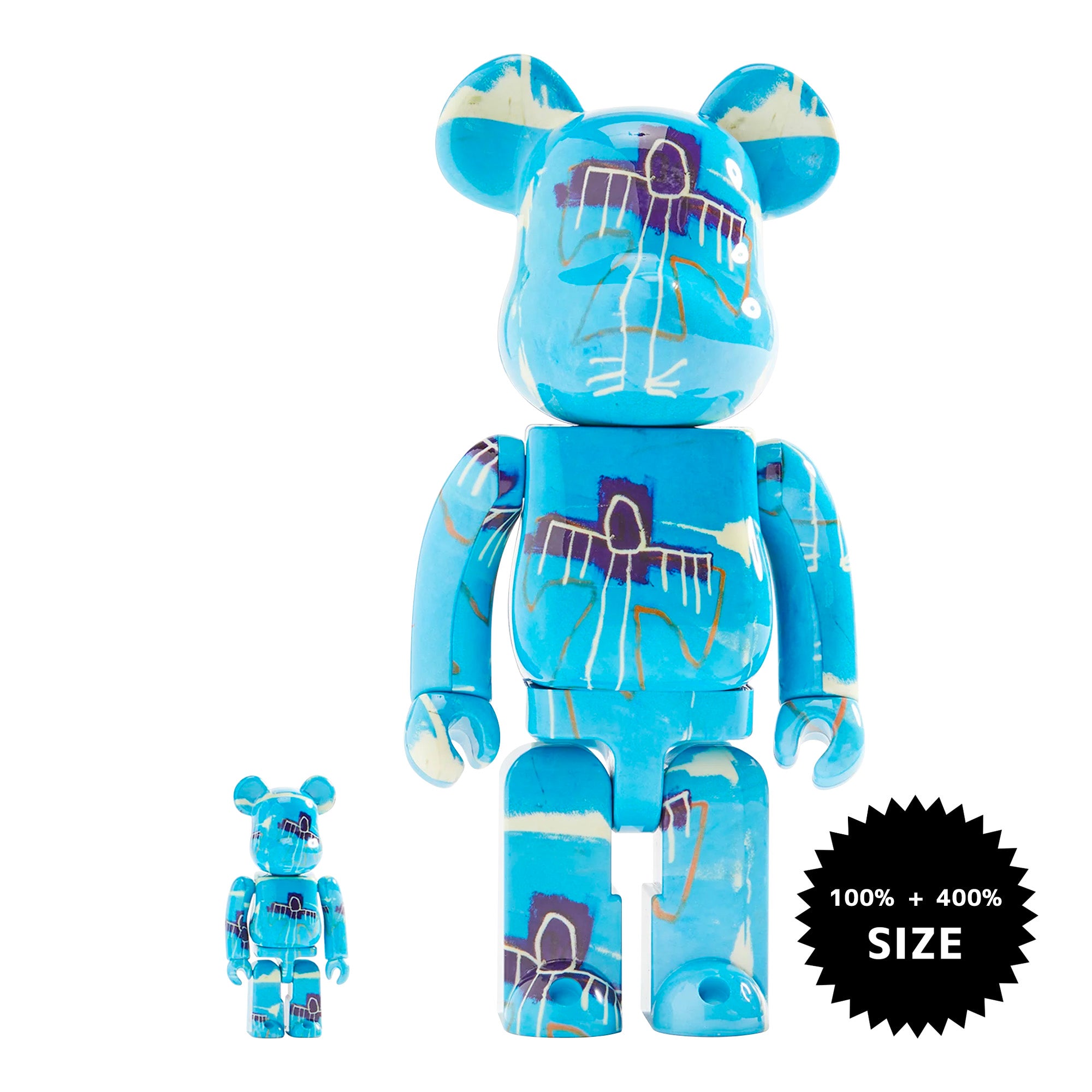 MEDICOM TOY: BE@RBRICK - Jean-Michel Basquiat #9 100% & 400% – TOY