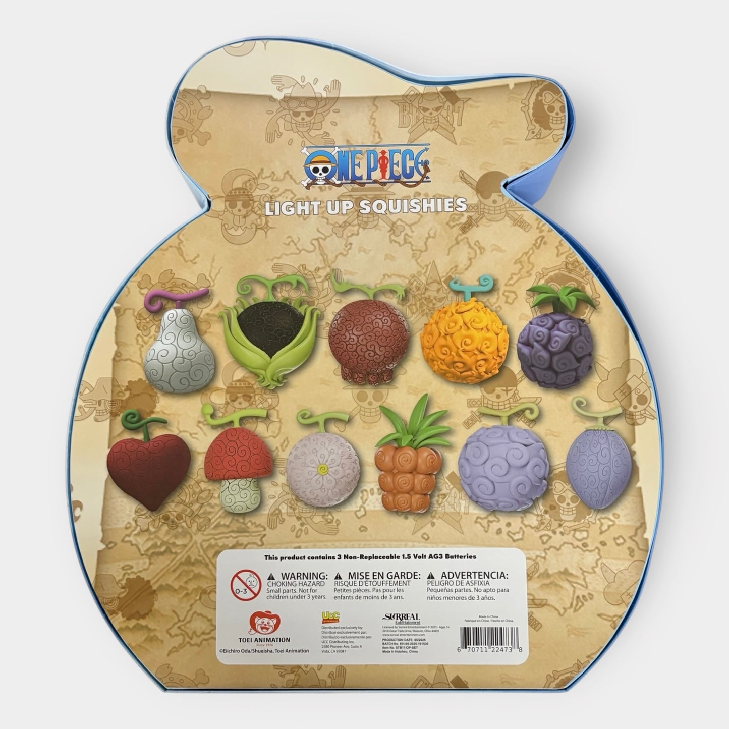 One Piece Devil Fruit 11 Pack Light Up Squishy Figures SDCC 2025 Exclusive by UCC