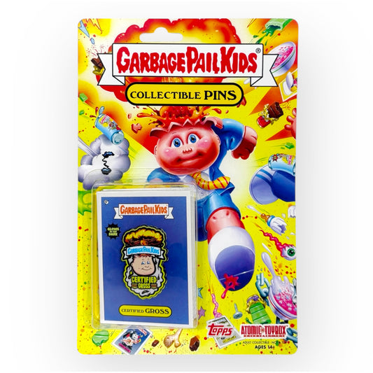 Garbage Pail Kids - Certified Gross Blue Glow in the Dark Enamel Pin and Trading Card