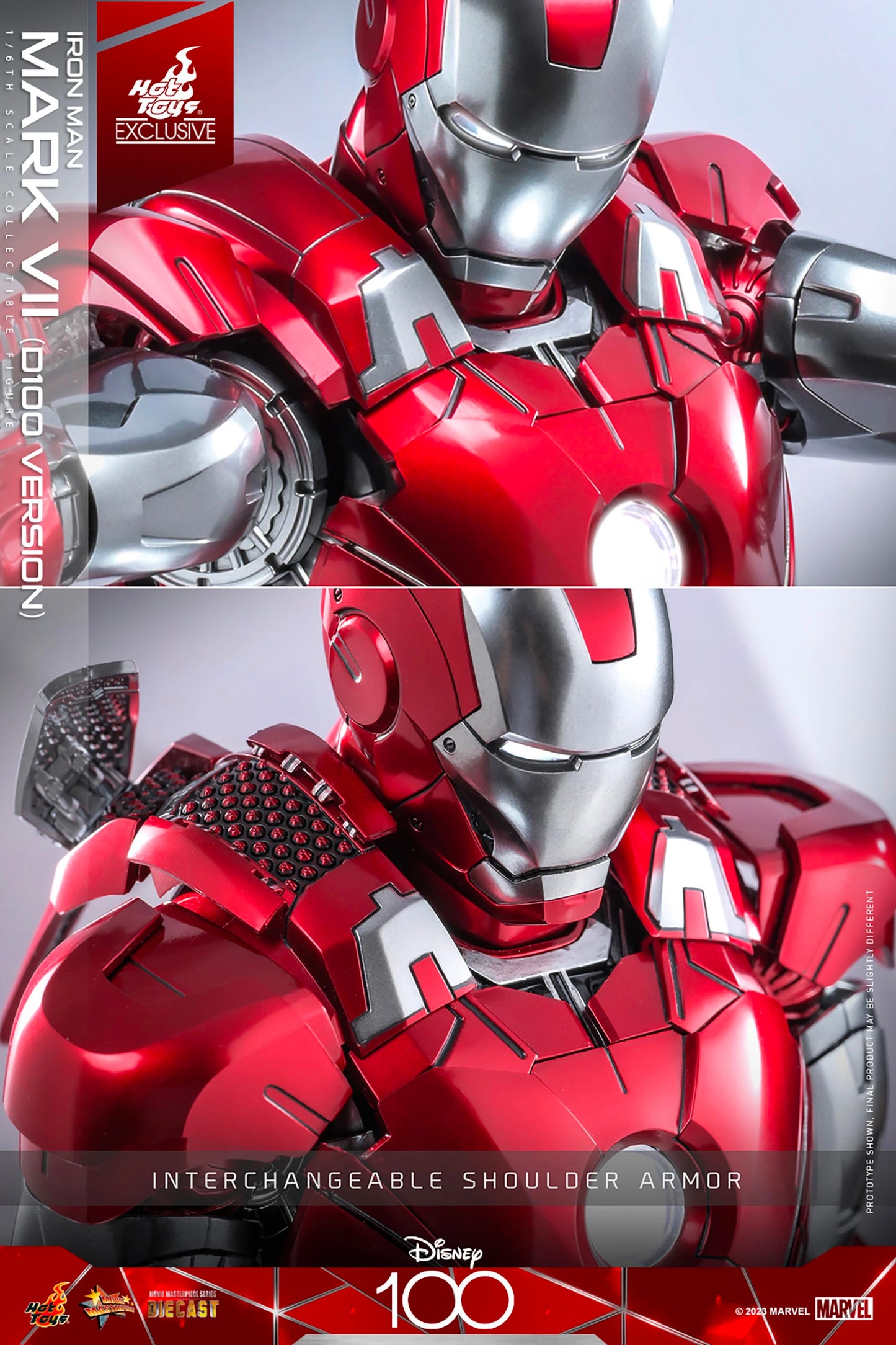 Hot Toys: Marvel - Iron Man Mark VII (D100 Version) Sixth Scale Figure