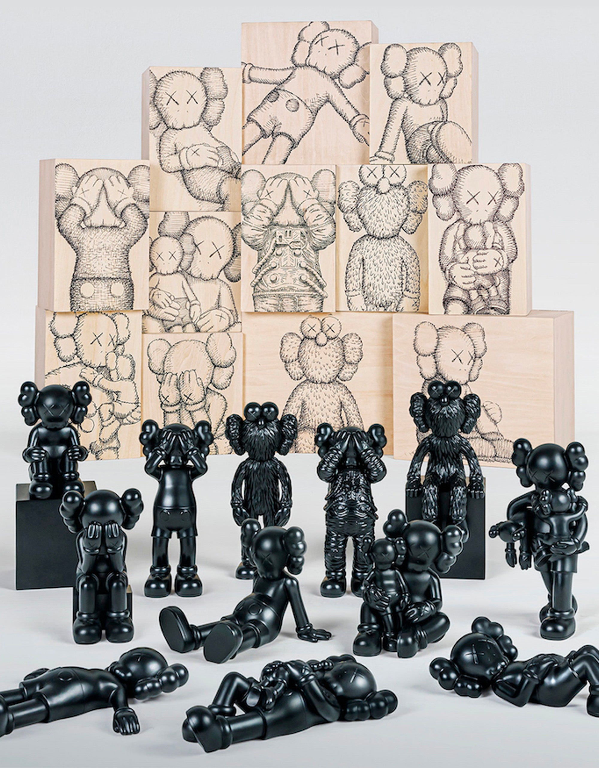 Plastic sculpture, ca 22 x 12cm,Collaboration of Kaws, S…