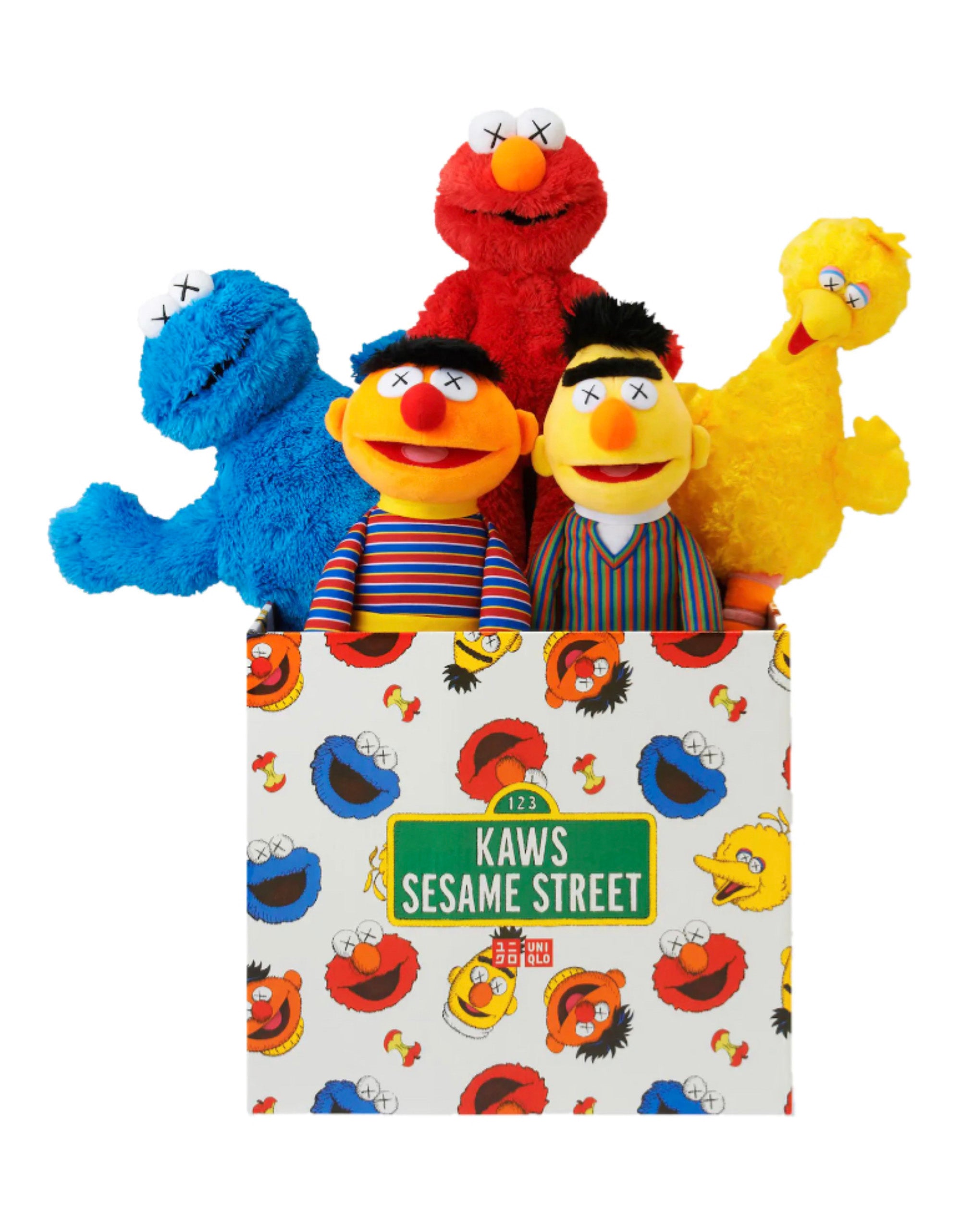 Sold at Auction: KAWS Plush Sesame Street Figures 5 Pcs.