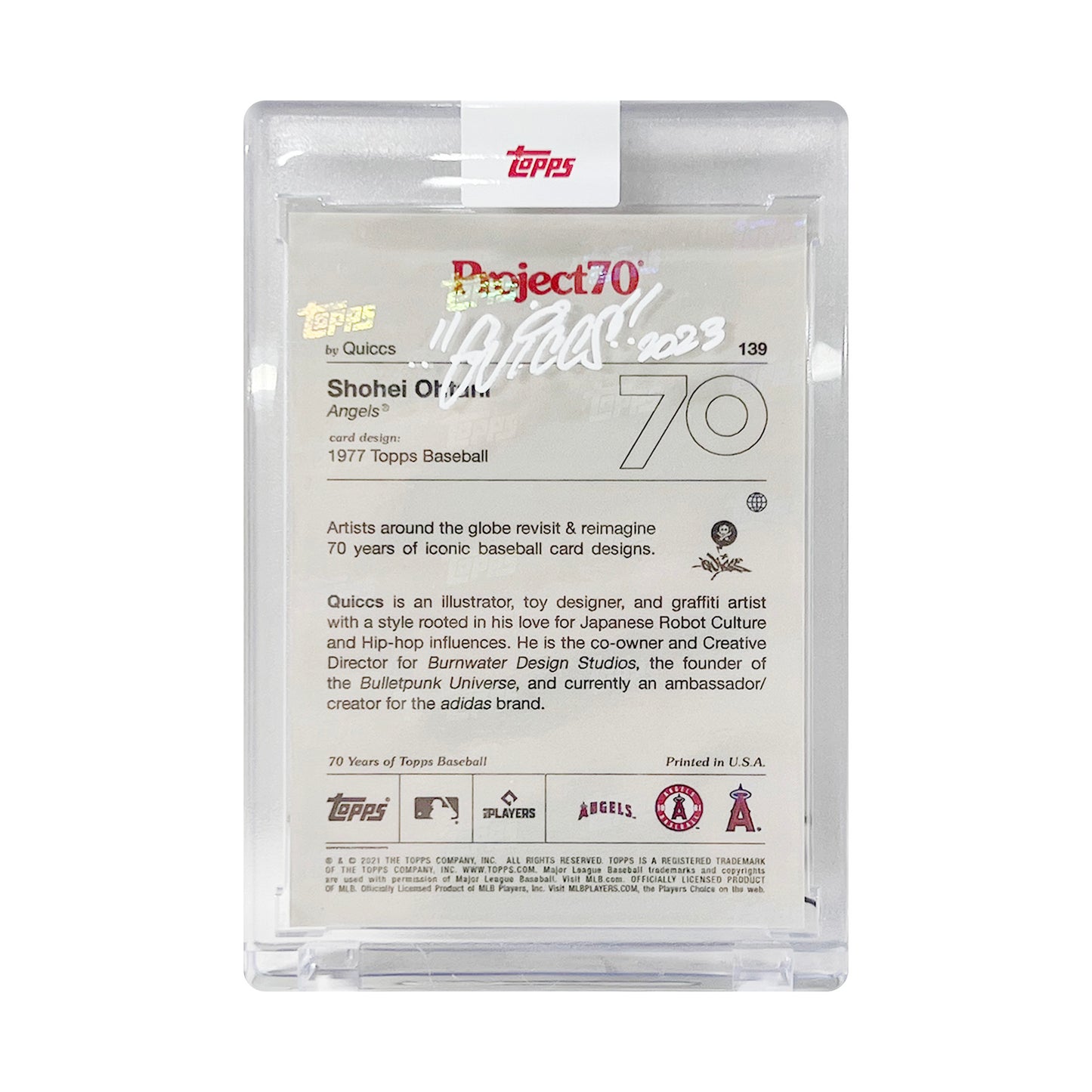 Topps Project70® Card 139 - 1977 Shohei Ohtani Signed by Quiccs