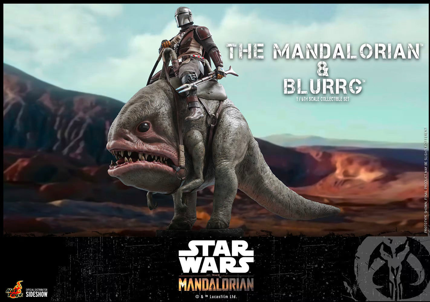 Hot Toys x Sideshow Collectibles: Star Wars - The Mandalorian & Blurrg Sixth Scale Figure Set