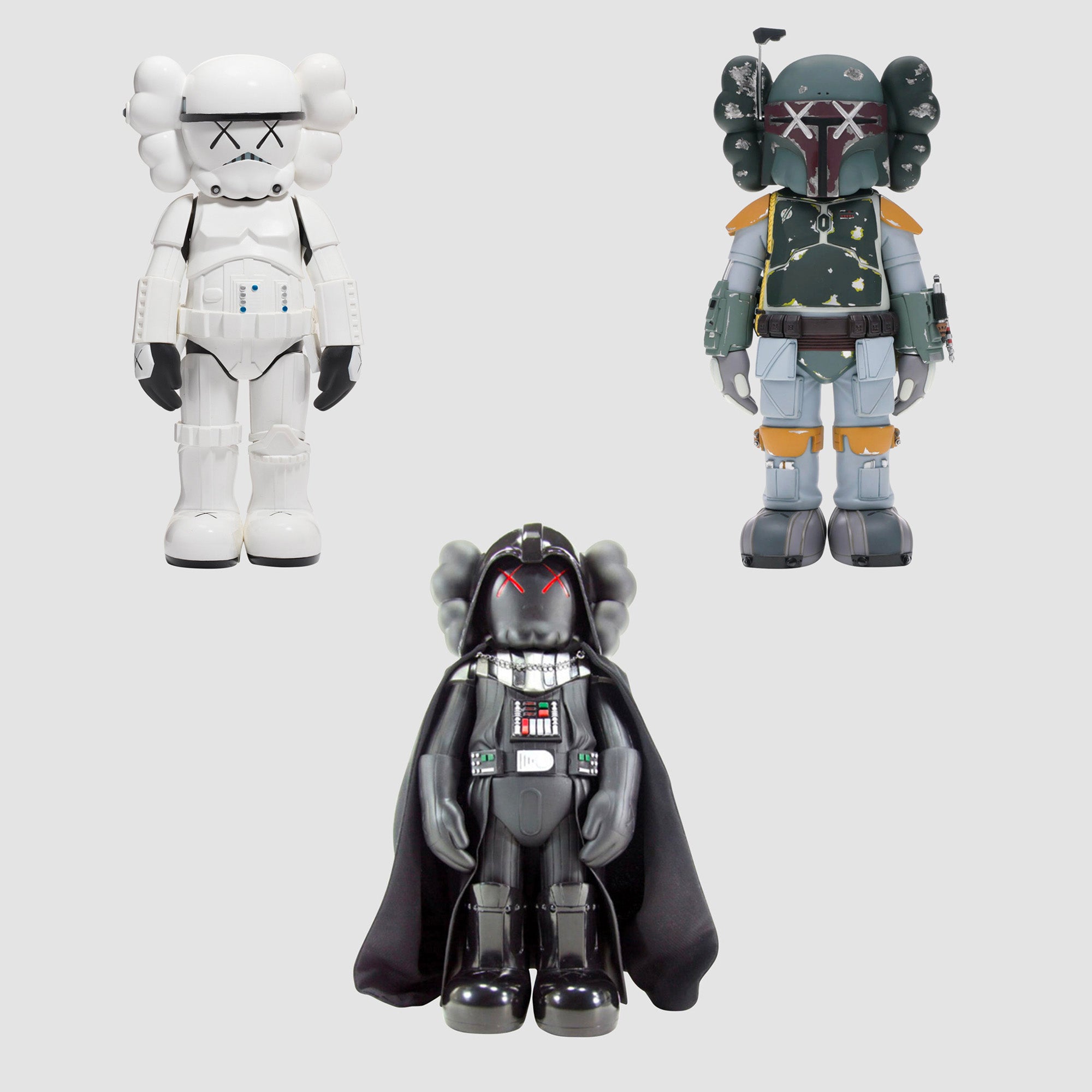 KAWS - Star Wars Set of 3 Vader, Stormtrooper, Boba Fett Companion,  2007-2013