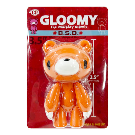 Gloomy The Naughty Grizzly: Boldly Shaped Design - Gloomy CGP-129 Orange 3.5" Tall Vinyl Figure