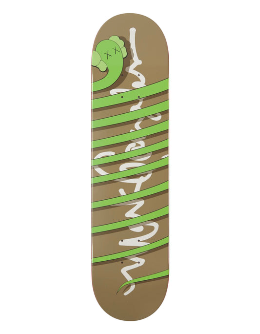 KAWS x Krooked Green Bendy Skateboard Deck, 2007