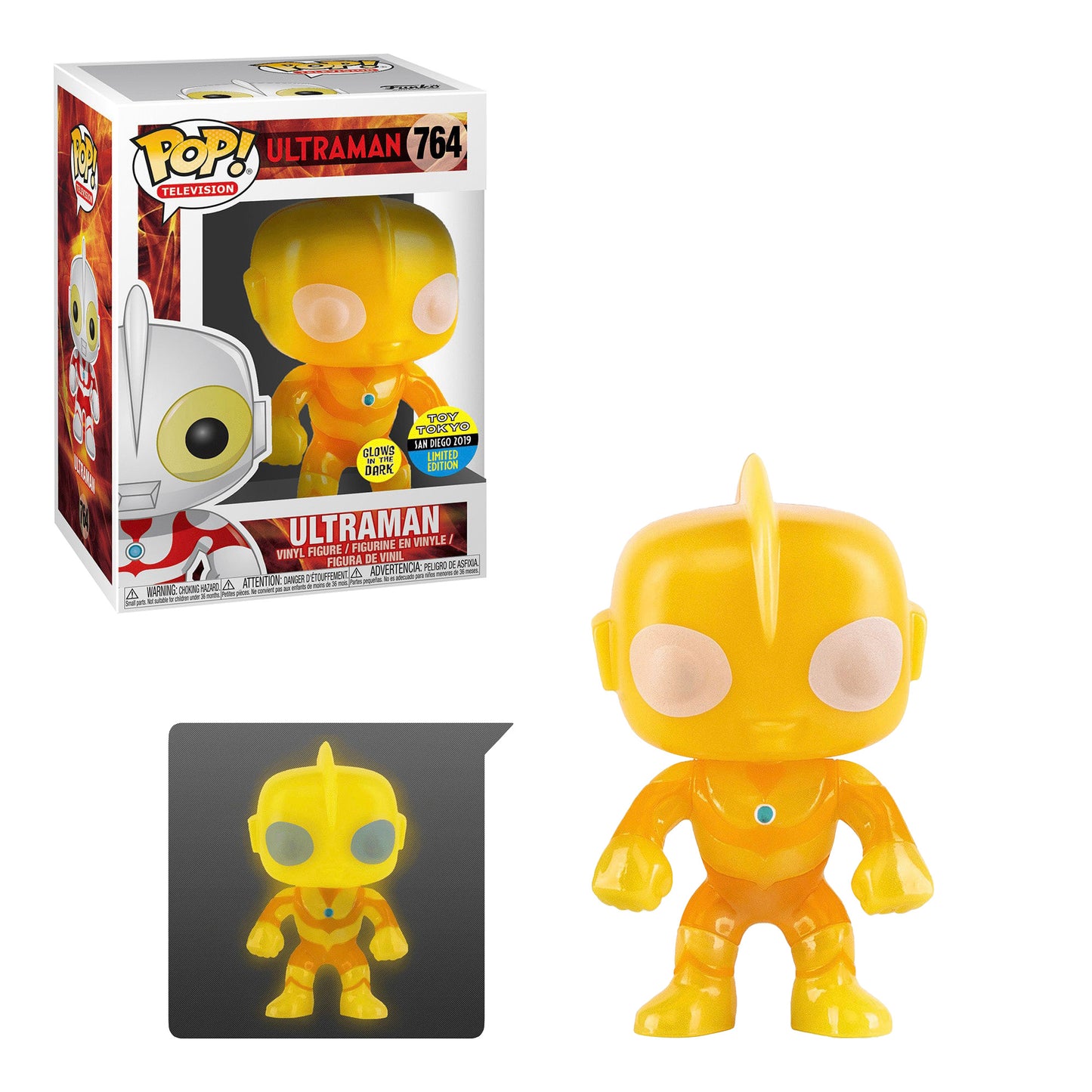 Funko Pop! Television: Ultraman #764 Glow in the Dark SDCC 2019 Toy Tokyo Exclusive