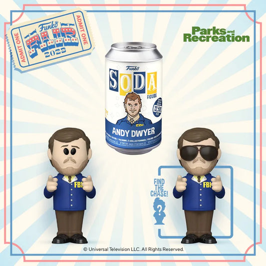 Funko Vinyl SODA: Parks and Recreation - Andy Dwyer 12,500 Limited Edition (1 in 6 Chance at Chase)