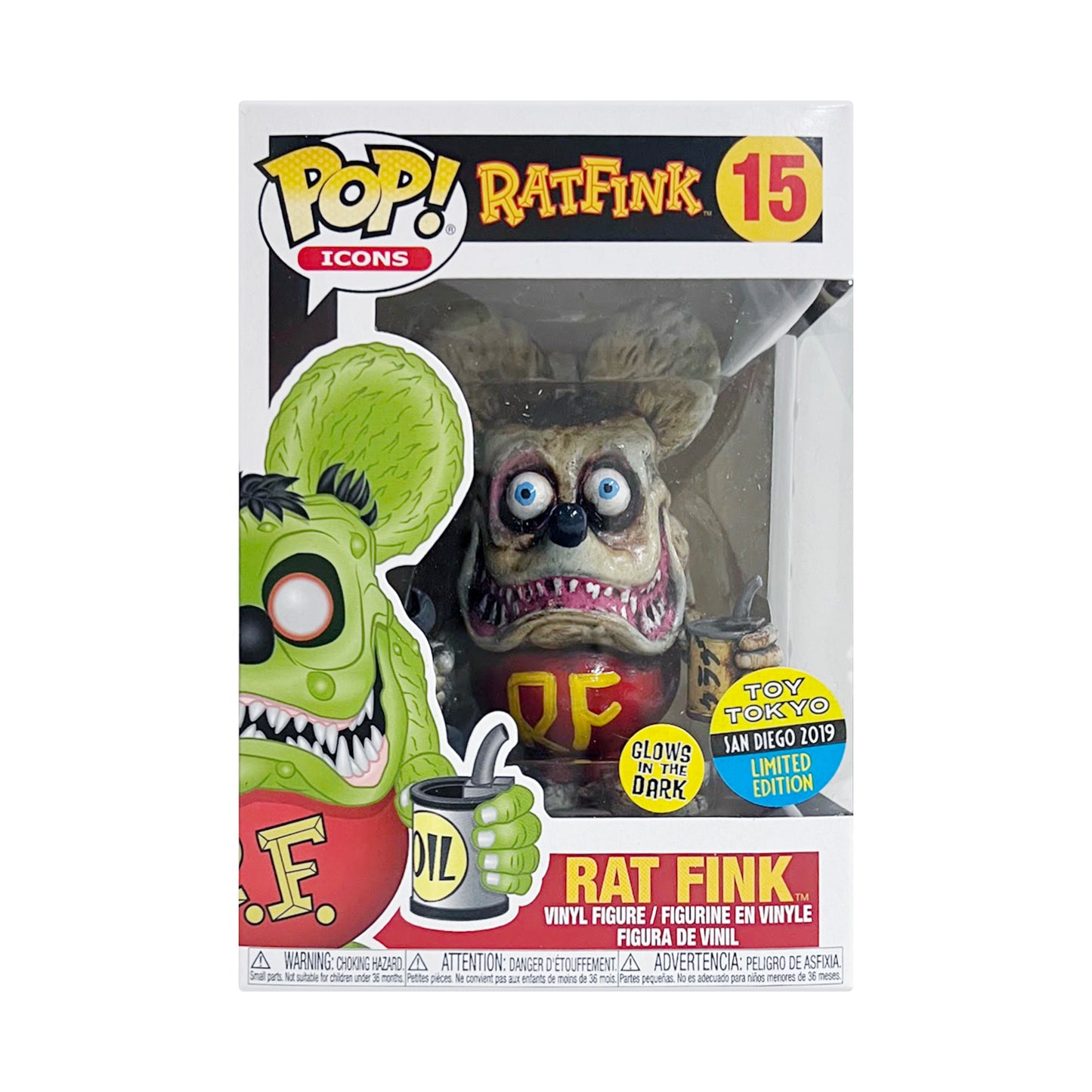 Funko Pop! Icons: Rat Fink 02 Toy Tokyo Exclusive Hand-Painted by KLAV