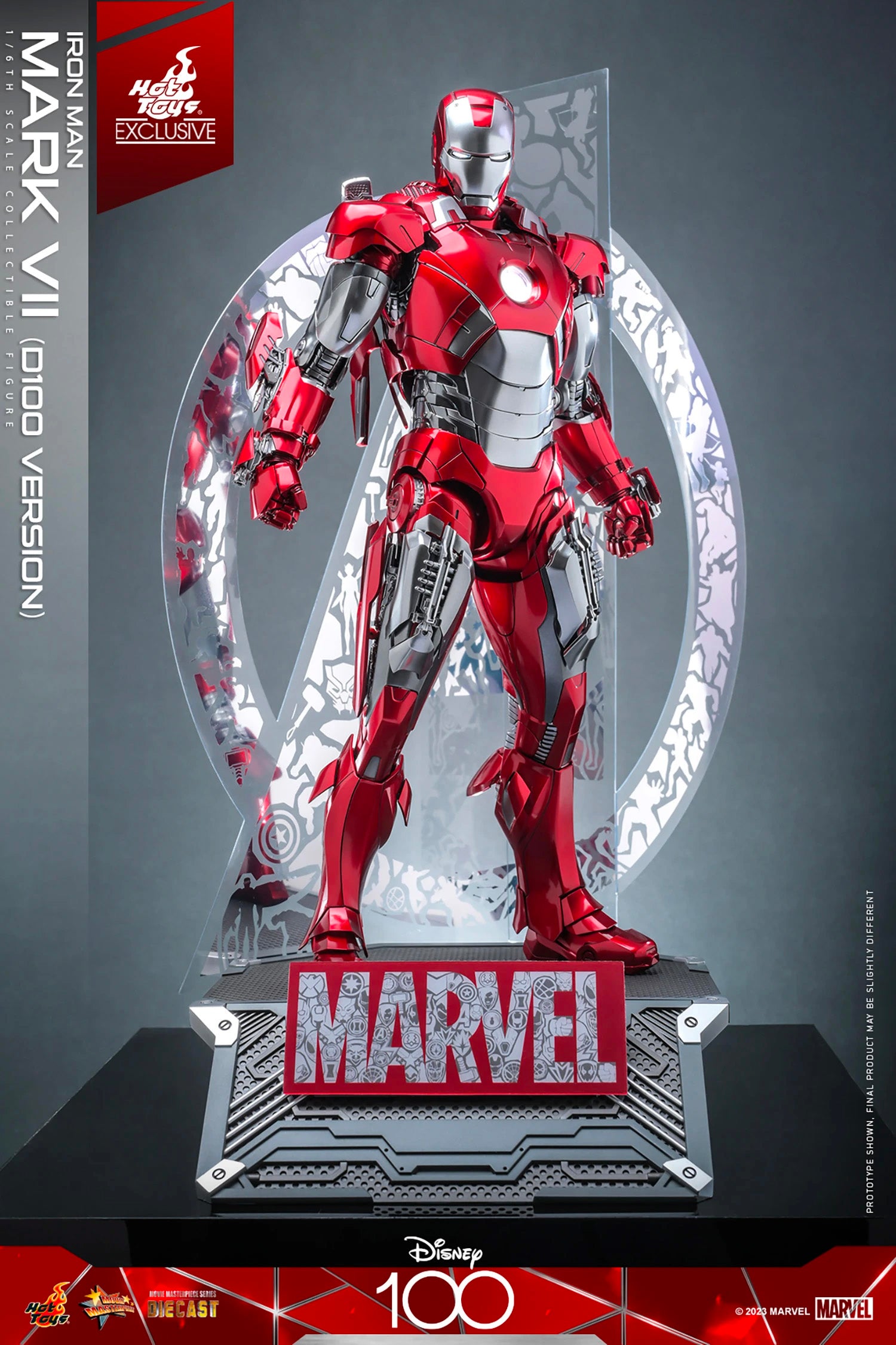 Hot Toys: Marvel - Iron Man Mark VII (D100 Version) Sixth Scale