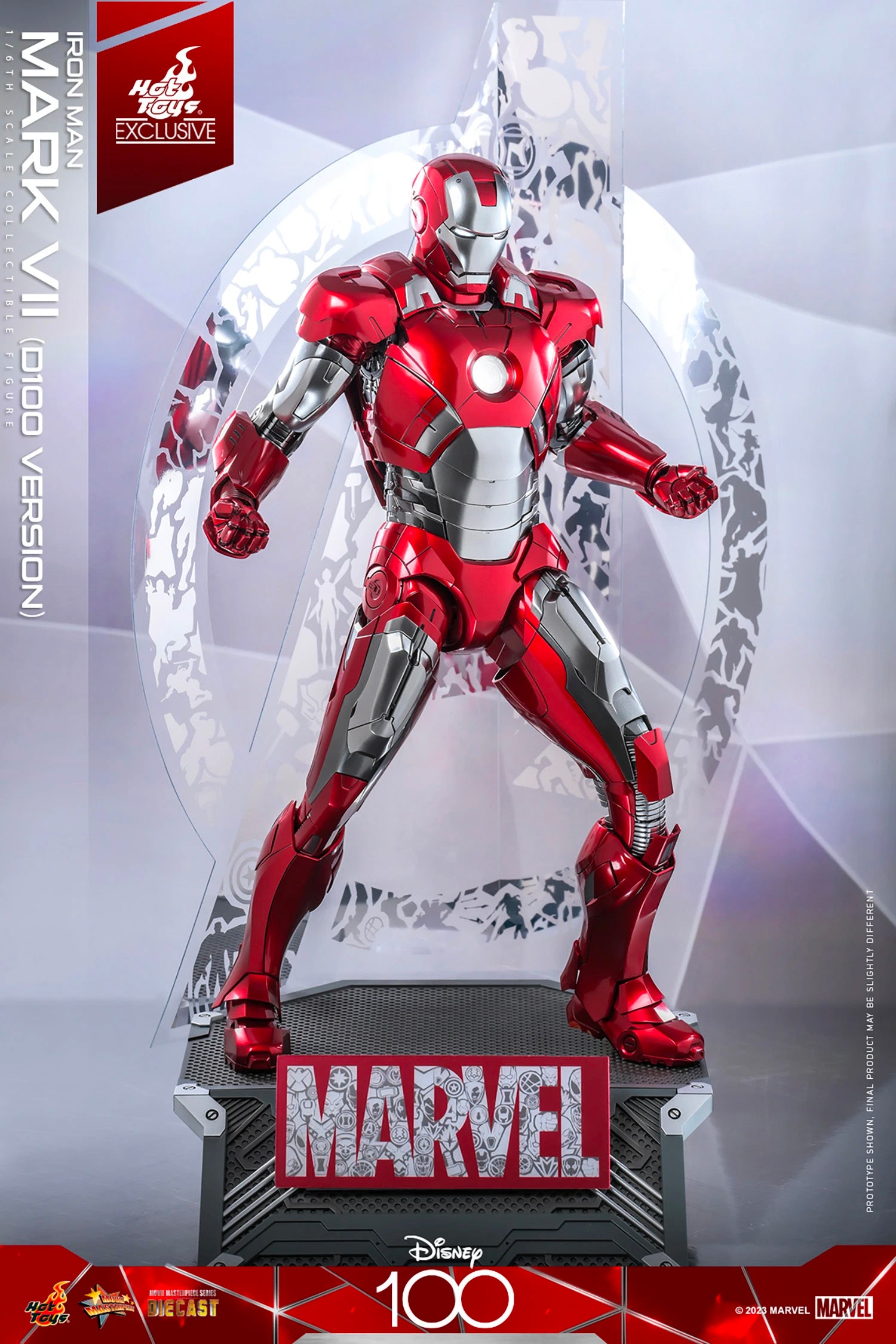 Hot Toys: Marvel - Iron Man Mark VII (D100 Version) Sixth Scale