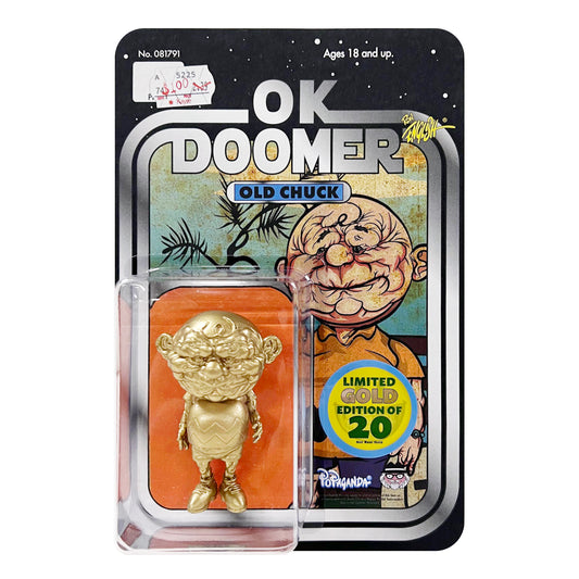 DKE Toys x Ron English - Old Chuck Gold Ver. Toy Tokyo Exclusive