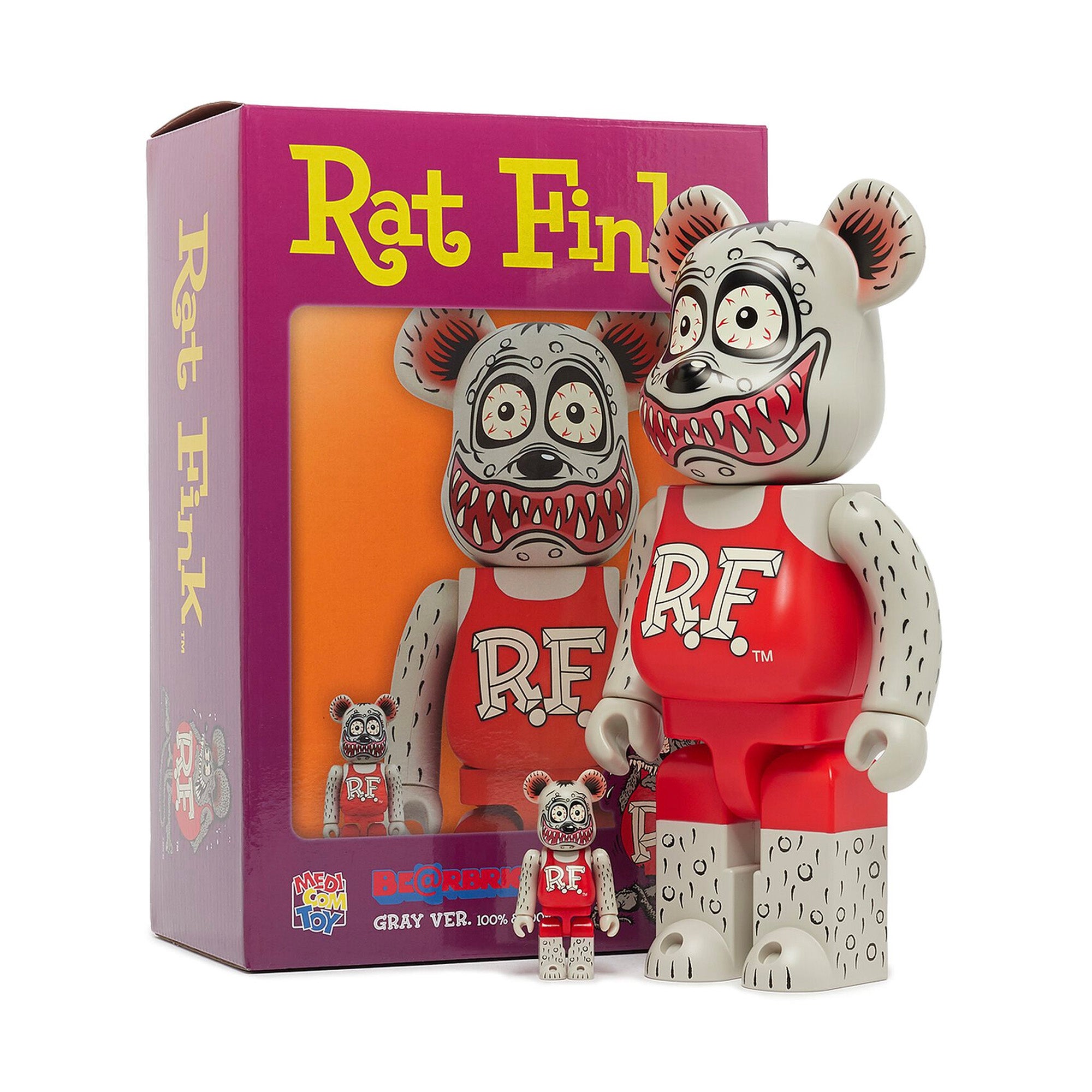 MEDICOM TOY: BE@RBRICK - Rat Fink Gray 100% u0026 400% – TOY TOKYO