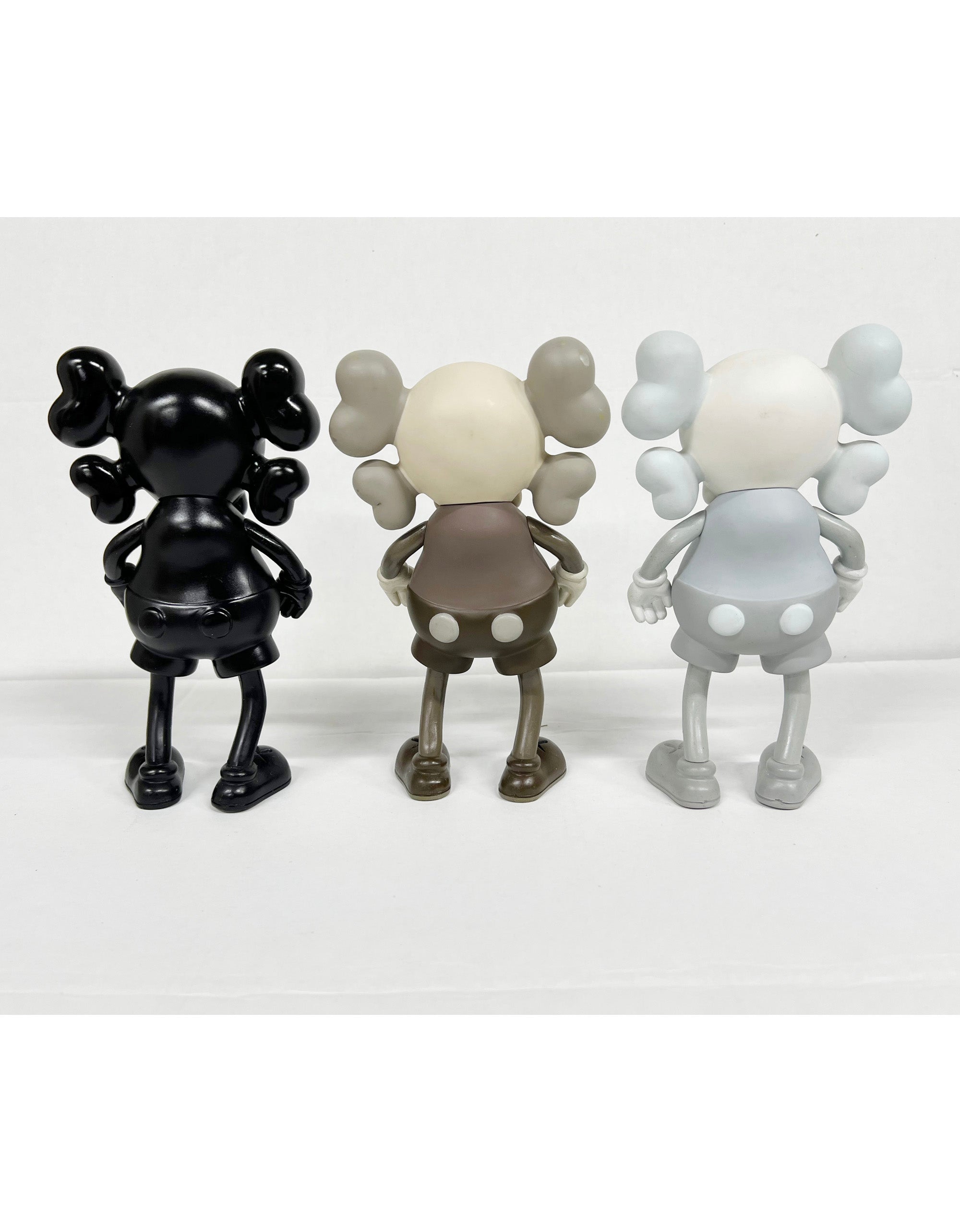 KAWS - Companion Hectic Set of 3 Brown, Black, Grey 1999