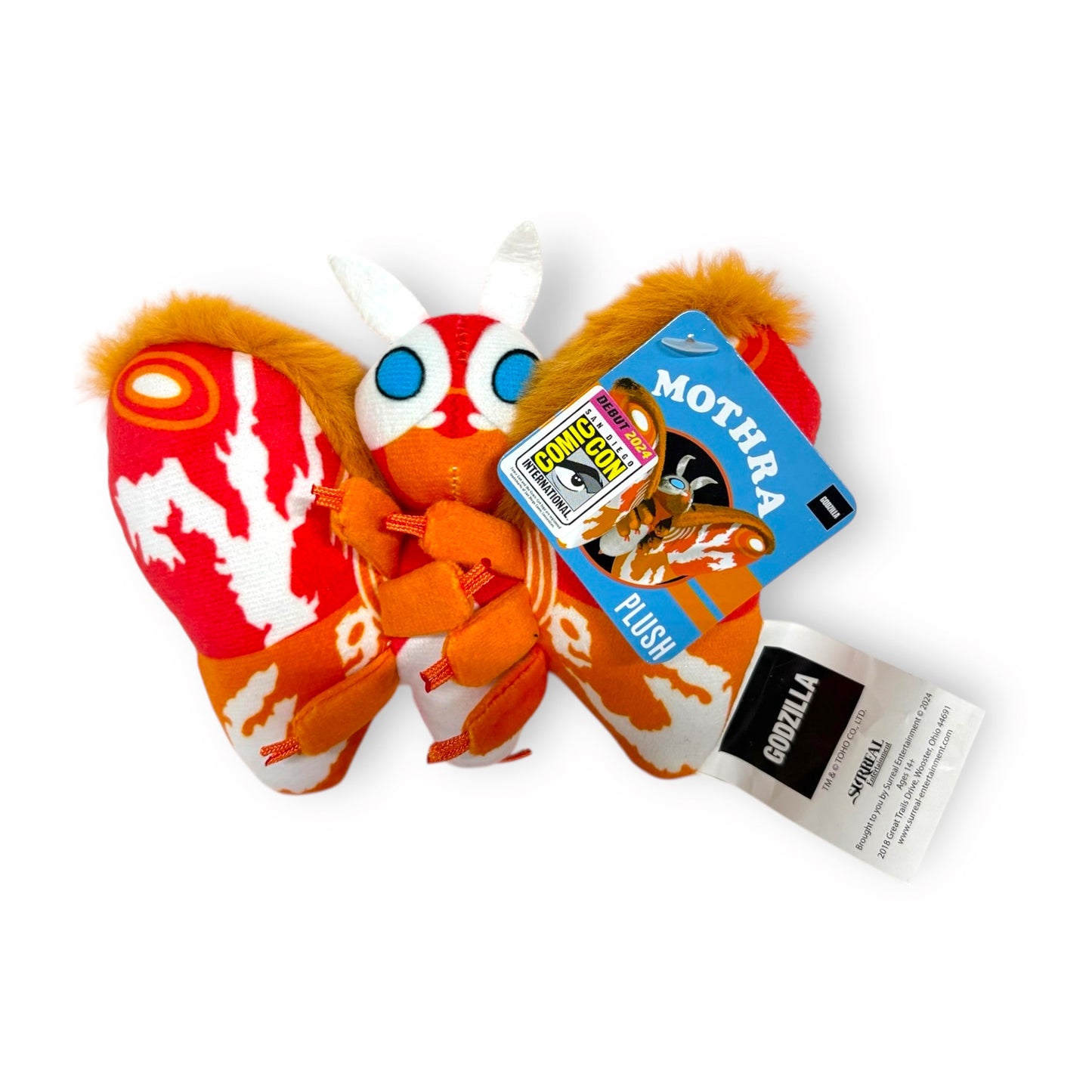Godzilla Blacklight Mothra Exclusive 6-Inch Plush [Orange] SDCC 2024 Exclusive