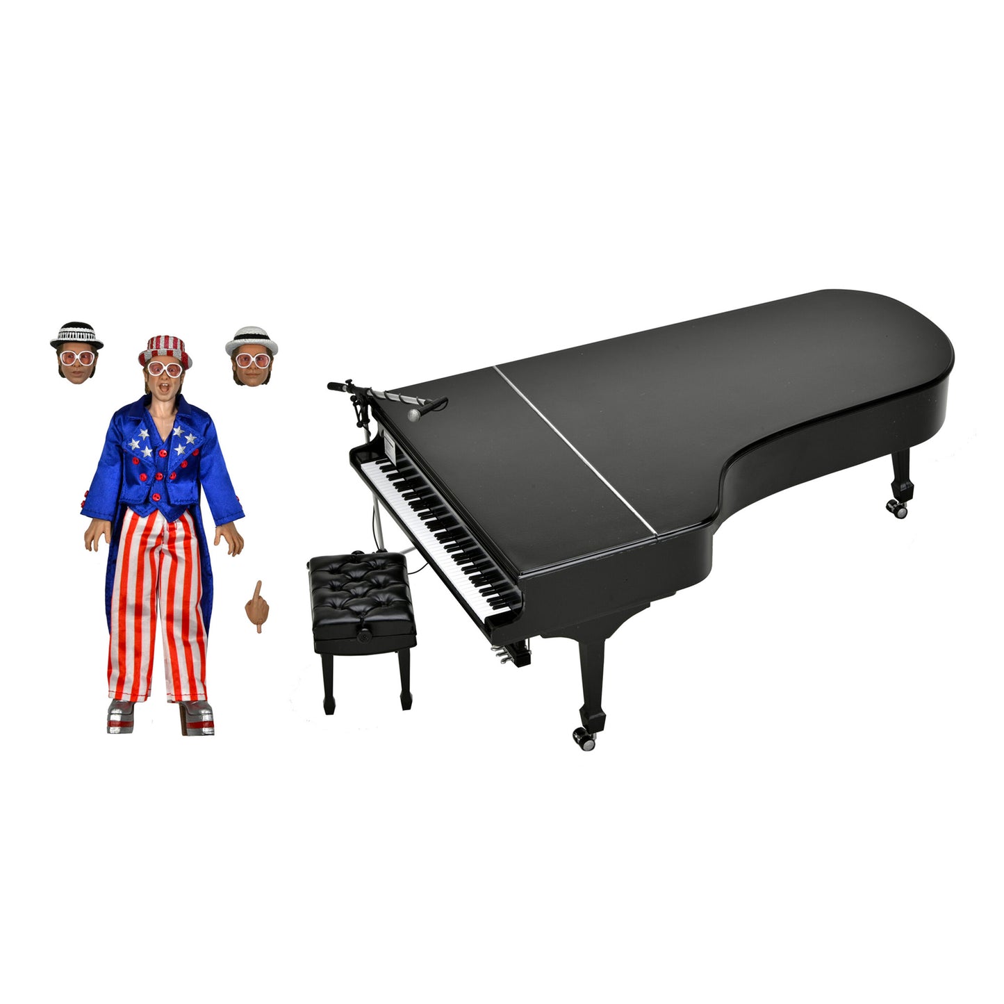 NECA: Elton John with Piano (Live in 1976) 8" Tall Action Figure