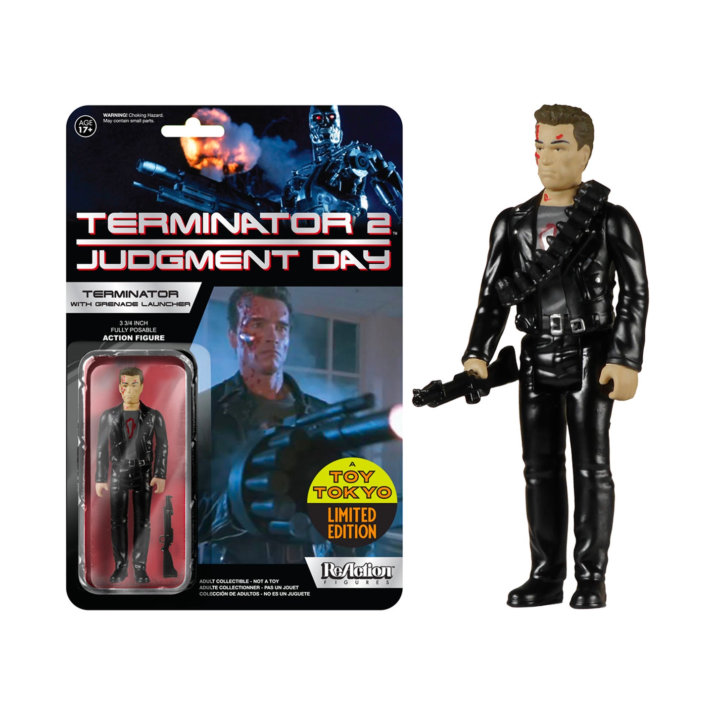 Funko x Super7: ReAction - Terminator 2 Judgment Day - Terminator with Grenade Launcher SDCC 2015 Action FIgure Toy Tokyo Exclusive