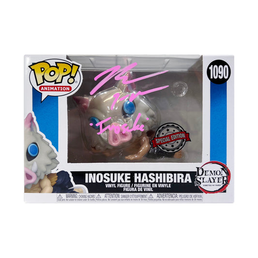 Funko Pop! Inosuke Pink Signed by Bryce Papenbrook