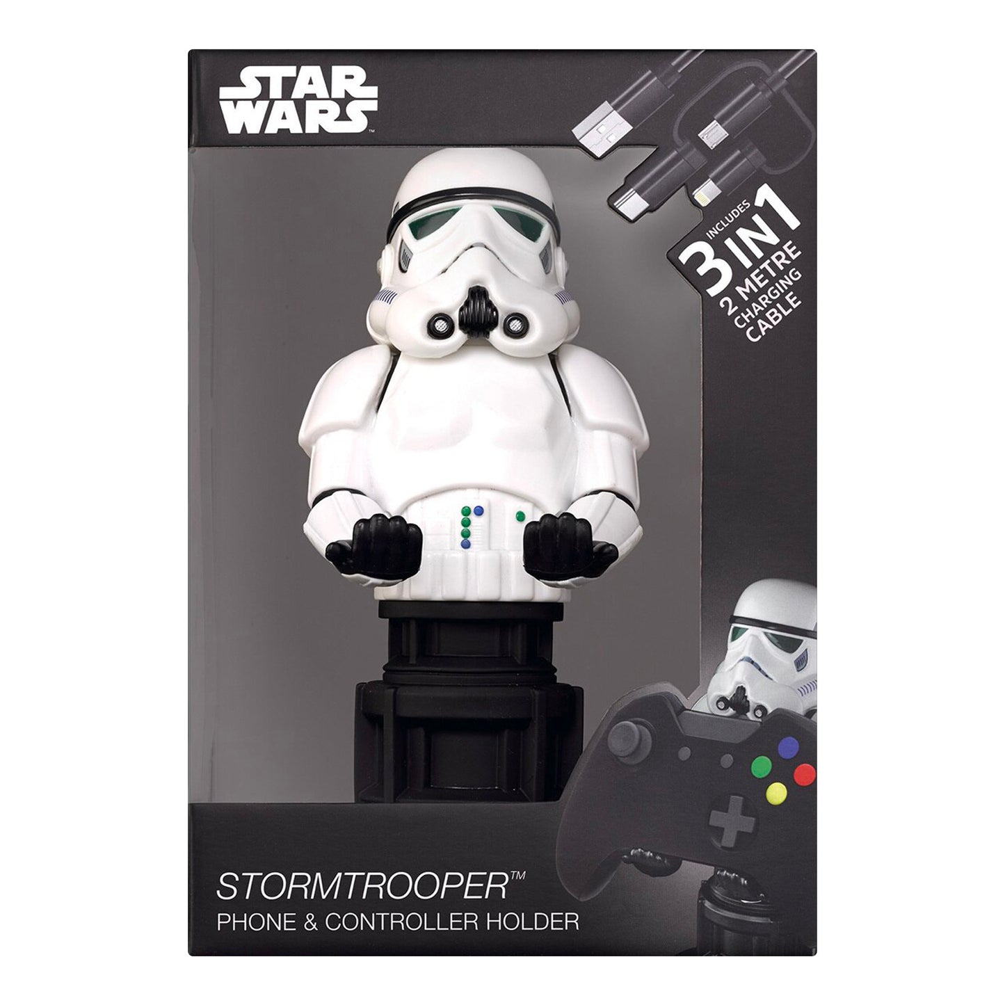 Star Wars Collectable Stormtrooper 8" Tall Cable Guy Controller and Smartphone Stand