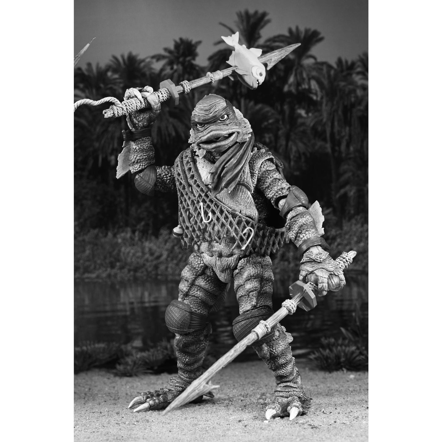 NECA: Universal Monsters x Teenage Mutant Ninja Turtles – Black & White Turtles 7” Scale Action Figure 4-Pack