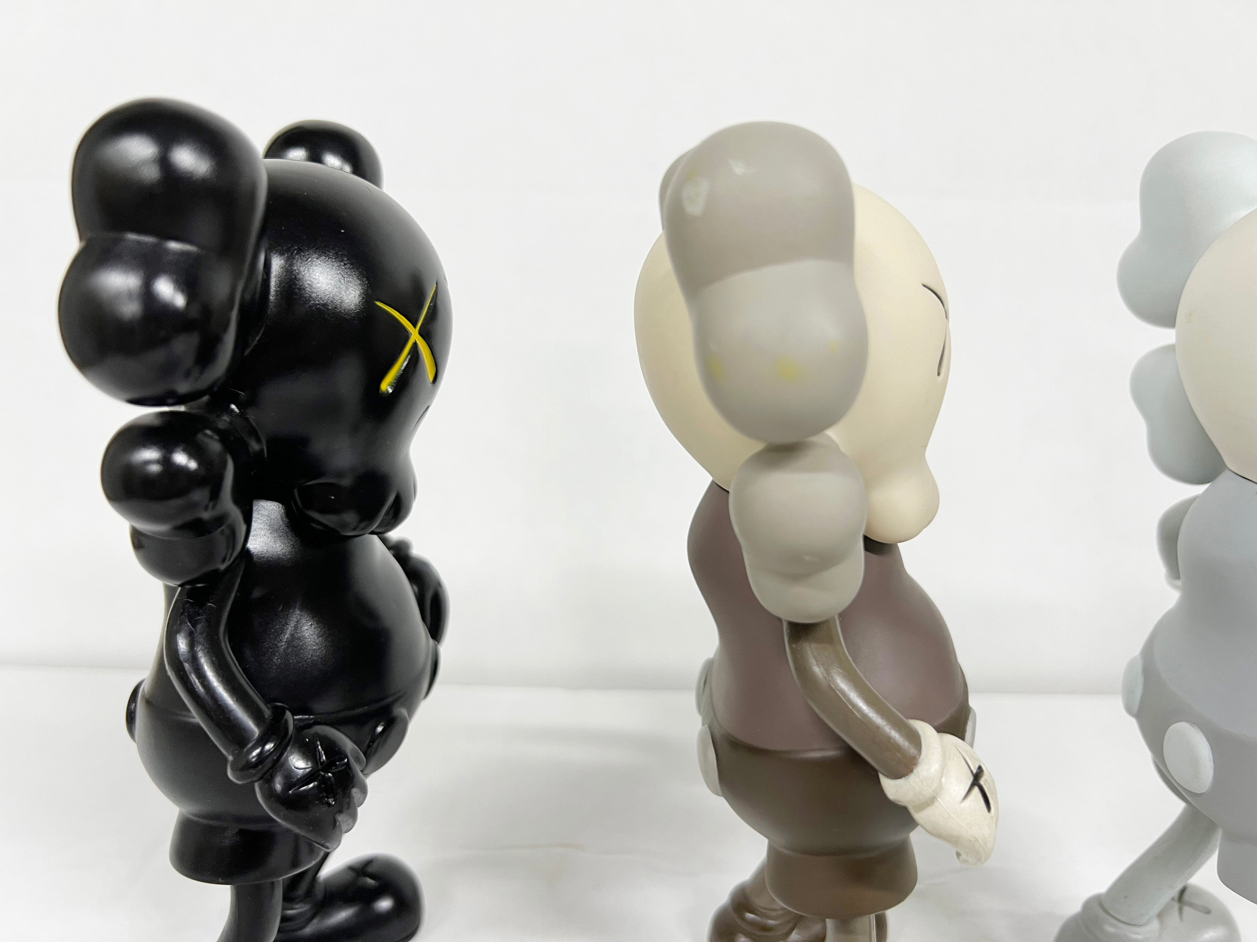 KAWS - Companion Hectic Set of 3 Brown, Black, Grey 1999