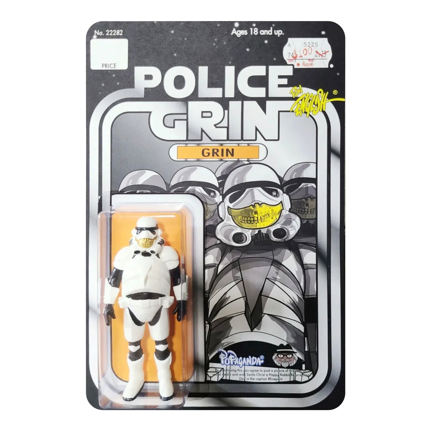 Ron English x DKE Toys - Police Gold Grin Exclusive