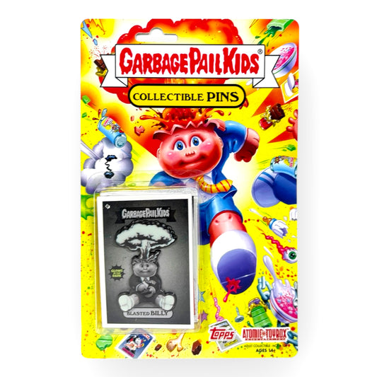 Garbage Pail Kids - Blasted Billy Glow in the Dark Enamel Pin and Trading Card