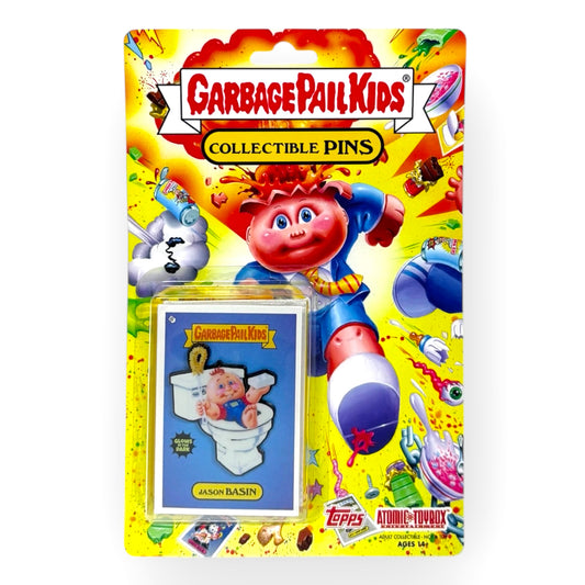 Garbage Pail Kids - Jason Basin Glow in the Dark Enamel Pin and Trading Card