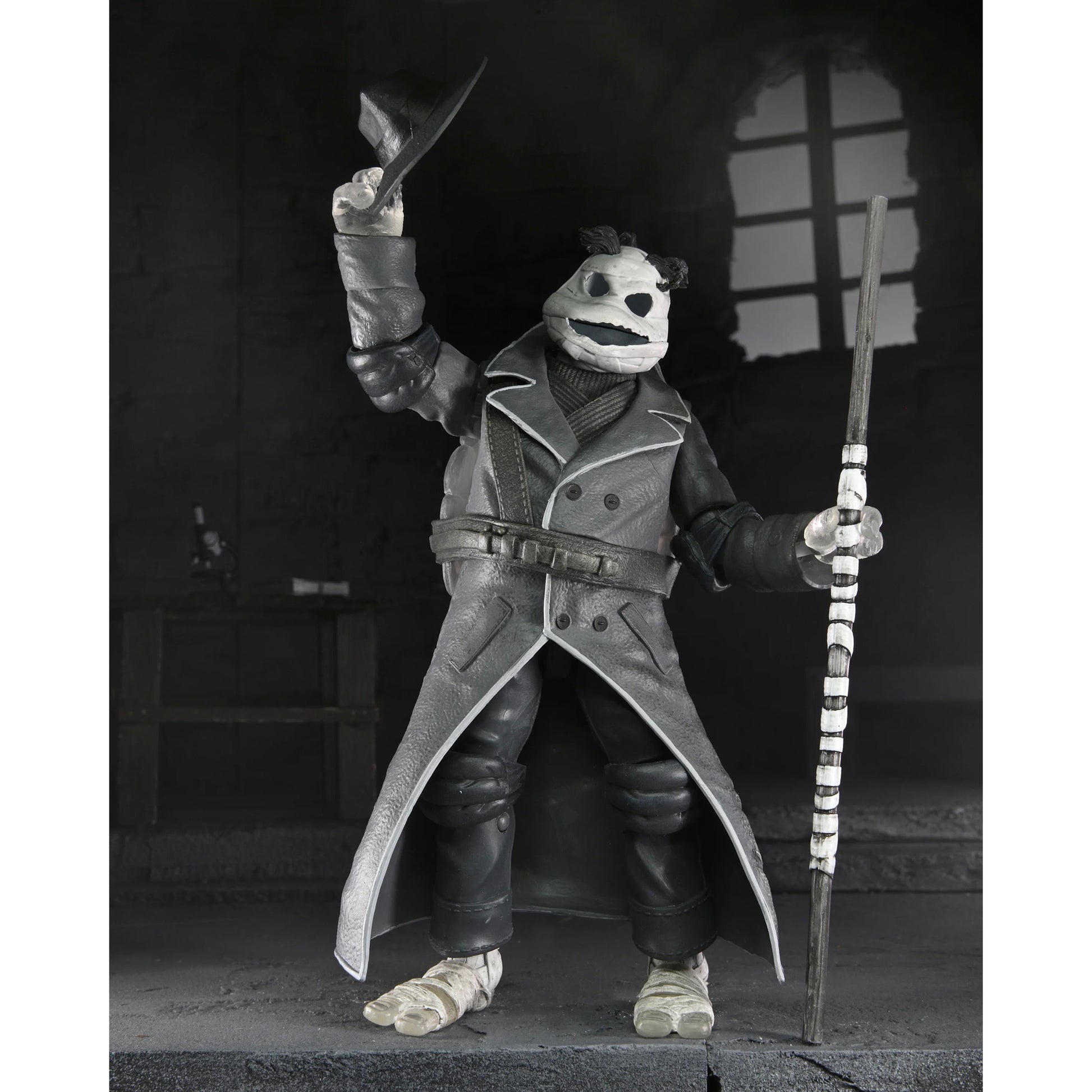 neca universal monsters/teenage mutant ninja turtles Universal Monsters x Teenage Mutant Ninja Turtles Black & White Action Figure 4-Pack