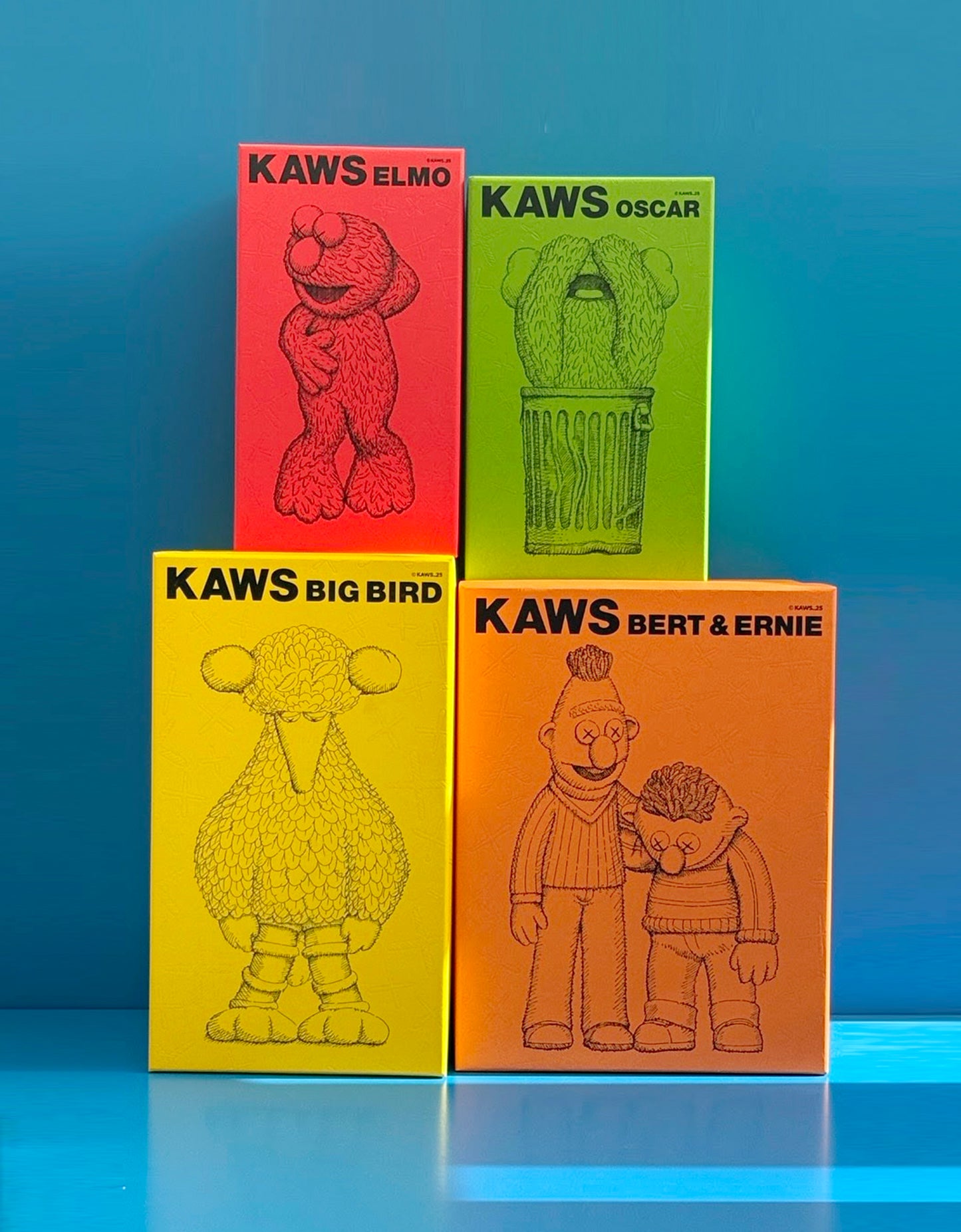 KAWS - Sesame Street Set of 5, 2025