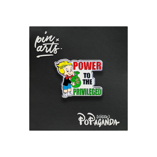 Ron English x MINDstyle: Popaganda - Power To The Privileged Enamel Pin