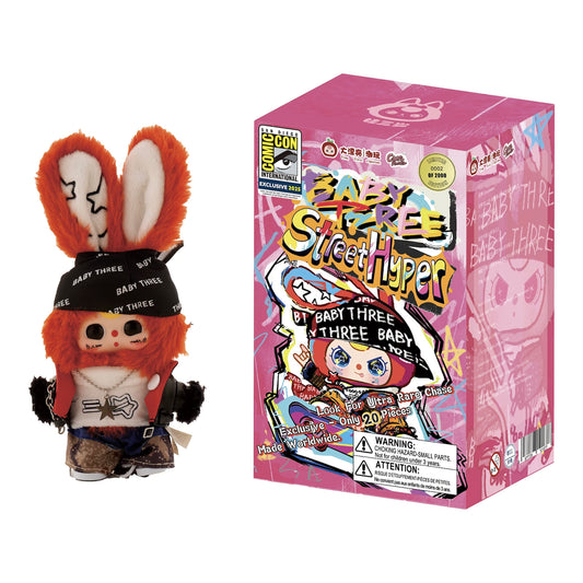 Baby Three "Street Hyper" Vinyl Plush "Pink" Blind Box SDCC 2025 Exclusive