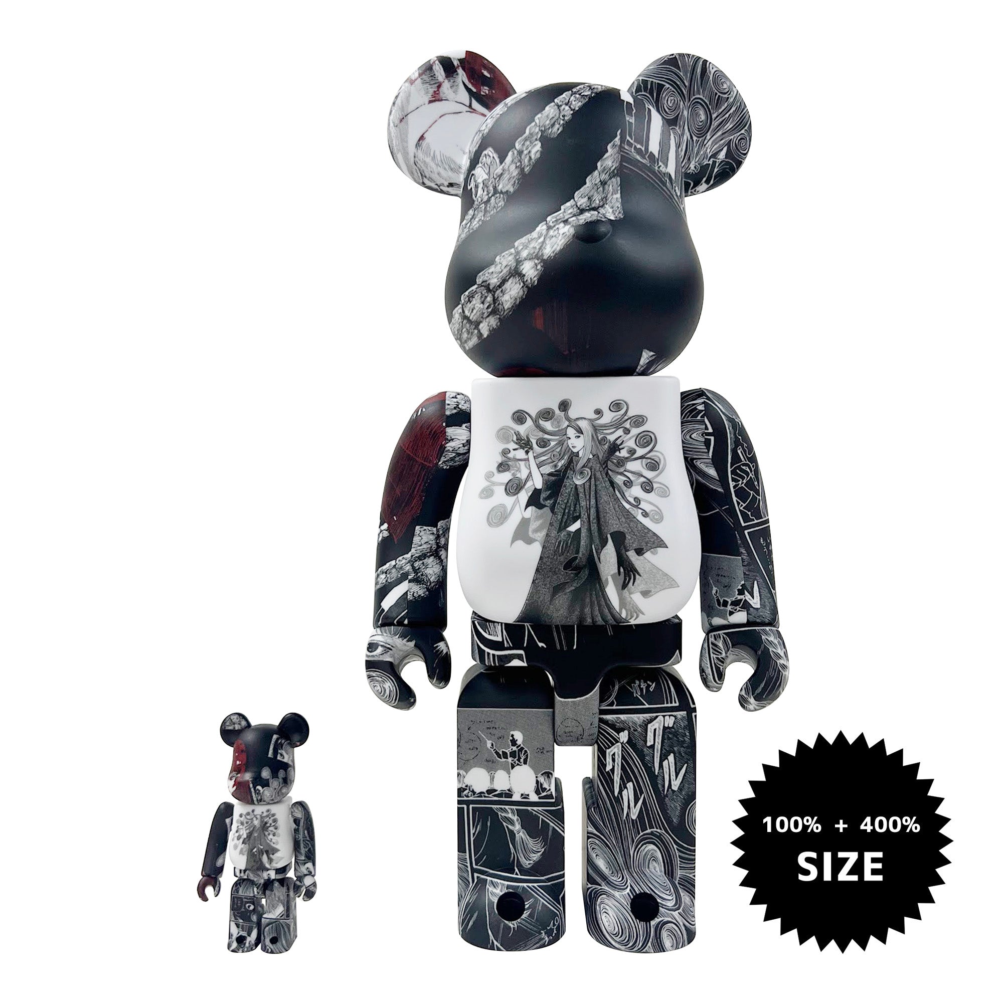 MEDICOM TOY: BE@RBRICK - S'YTE x Junji Ito UZUMAKI 100% & 400