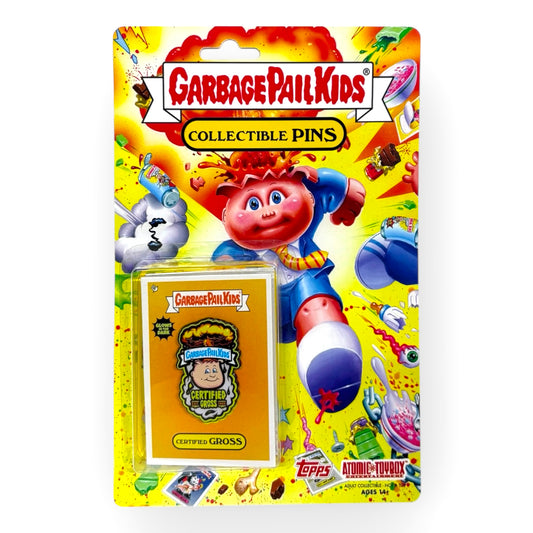 Garbage Pail Kids - Certified Gross Glow in the Dark Enamel Pin and Trading Card