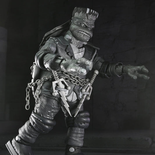 NECA: Universal Monsters x Teenage Mutant Ninja Turtles – Black & White Turtles 7” Scale Action Figure 4-Pack