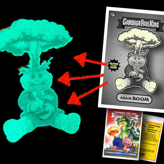 Garbage Pail Kids - Blasted Billy Glow in the Dark Enamel Pin and Trading Card