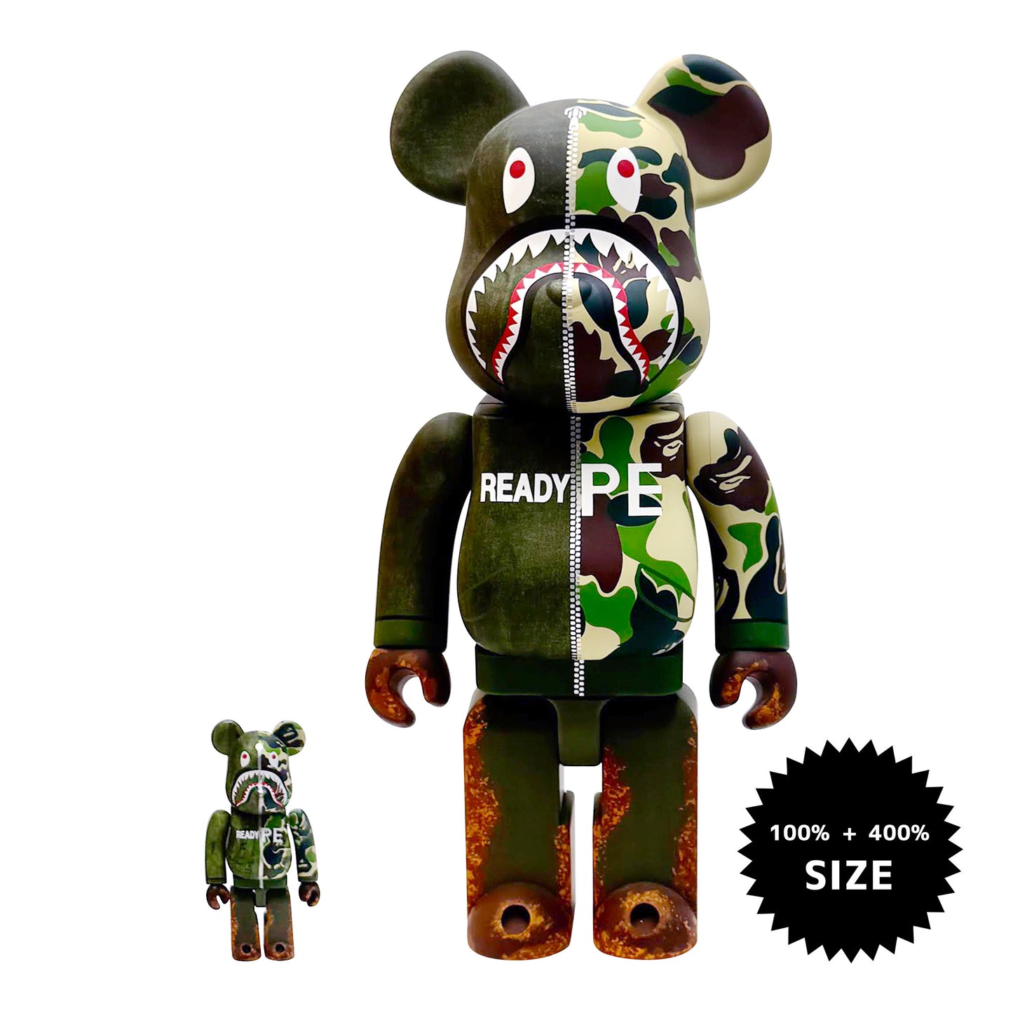 MEDICOM TOY: BE@RBRICK - Bape X Readymade 100% & 400%