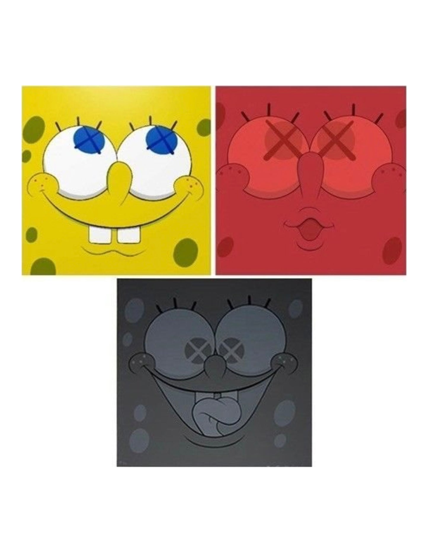 KAWS - SpongeBob Set of 3 Prints (Framed), 2010