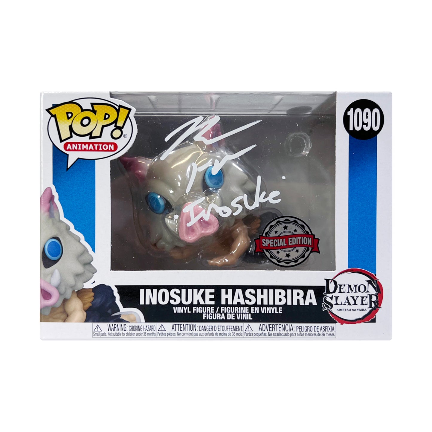 Funko Pop! Inosuke White Signed by Bryce Papenbrook