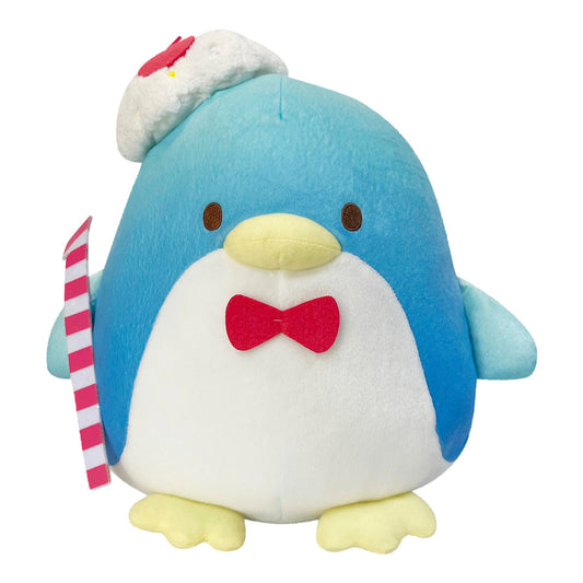 Sanrio - Tuxedosam Penguin Blue with Candy Cane 12" Tall Plush