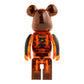 MEDICOM TOY: BE@RBRICK - Porter Skeleton Black/Orange 400%