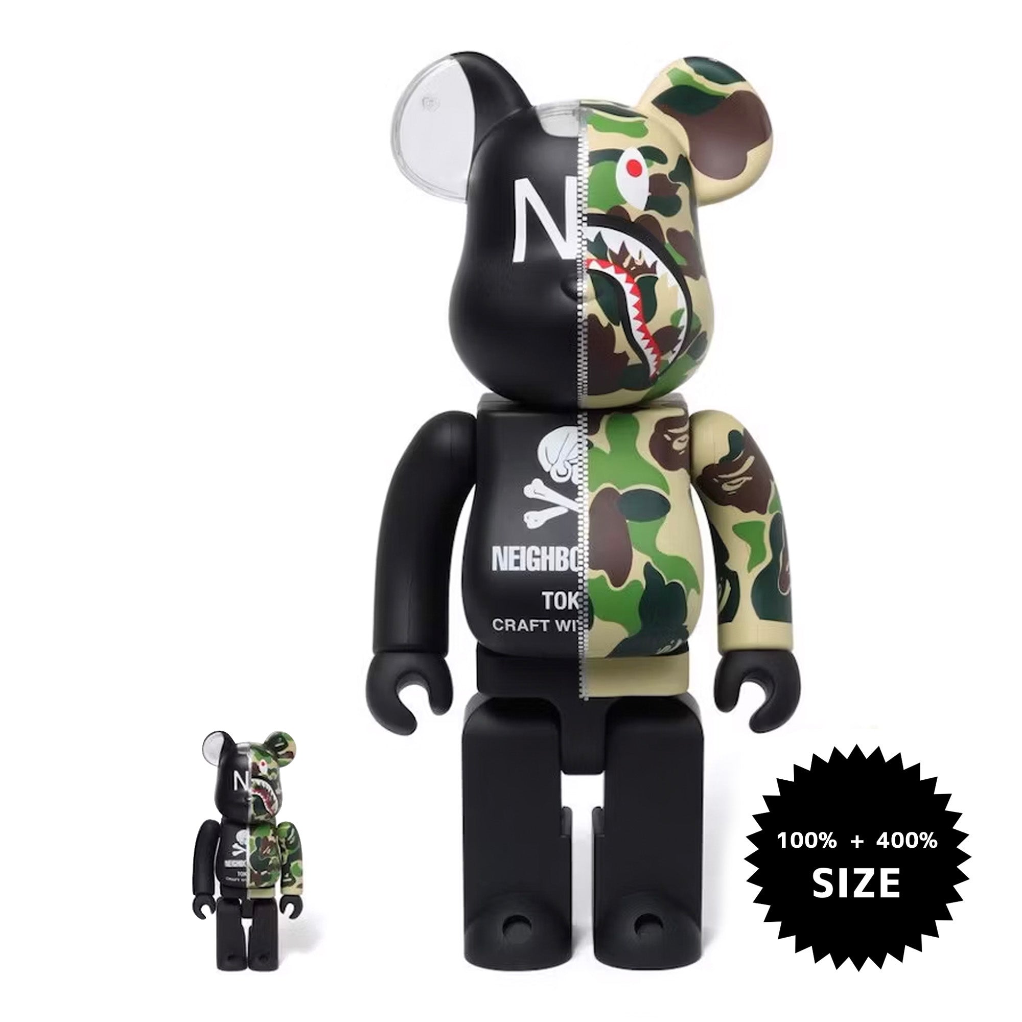 MEDICOM TOY: BE@RBRICK - BAPE x Neighborhood 100% & 400%