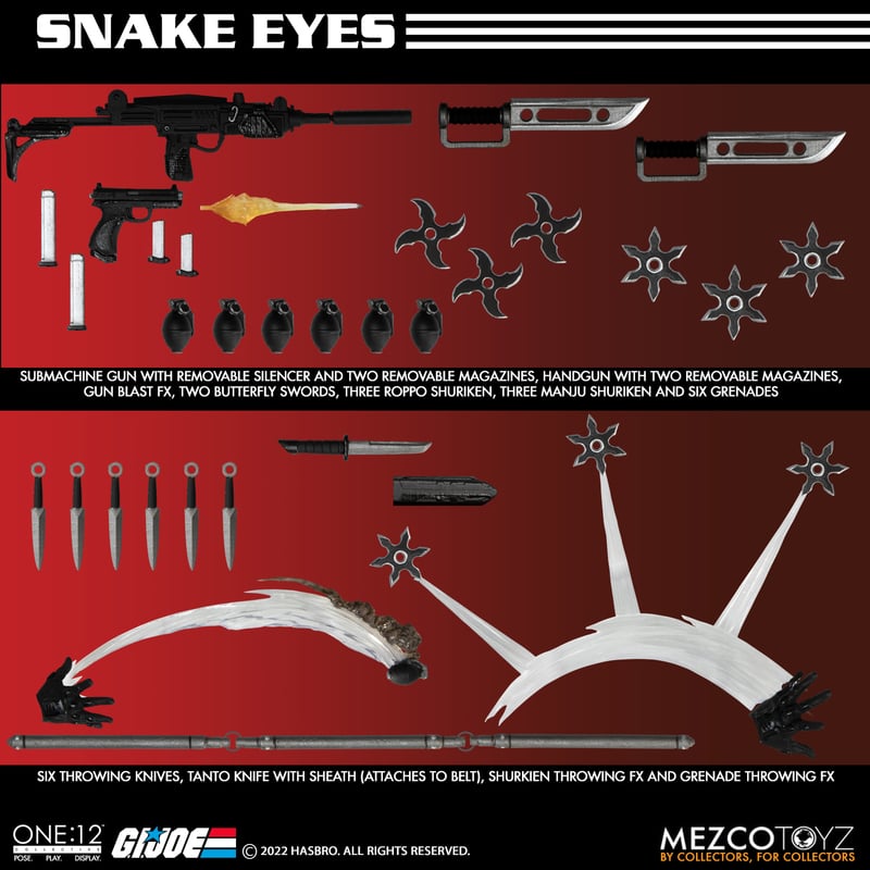 MEZCO TOYZ: One:12 Collective - G.I. Snake Eyes Deluxe Edition