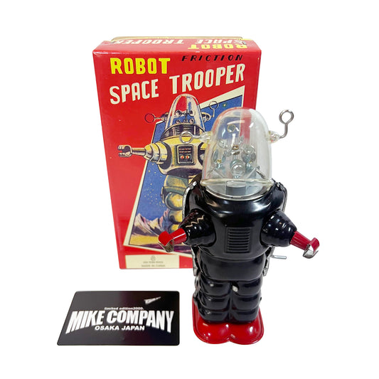 Mike Company - Robot Space Trooper Tin Toy Wind Up Made in China