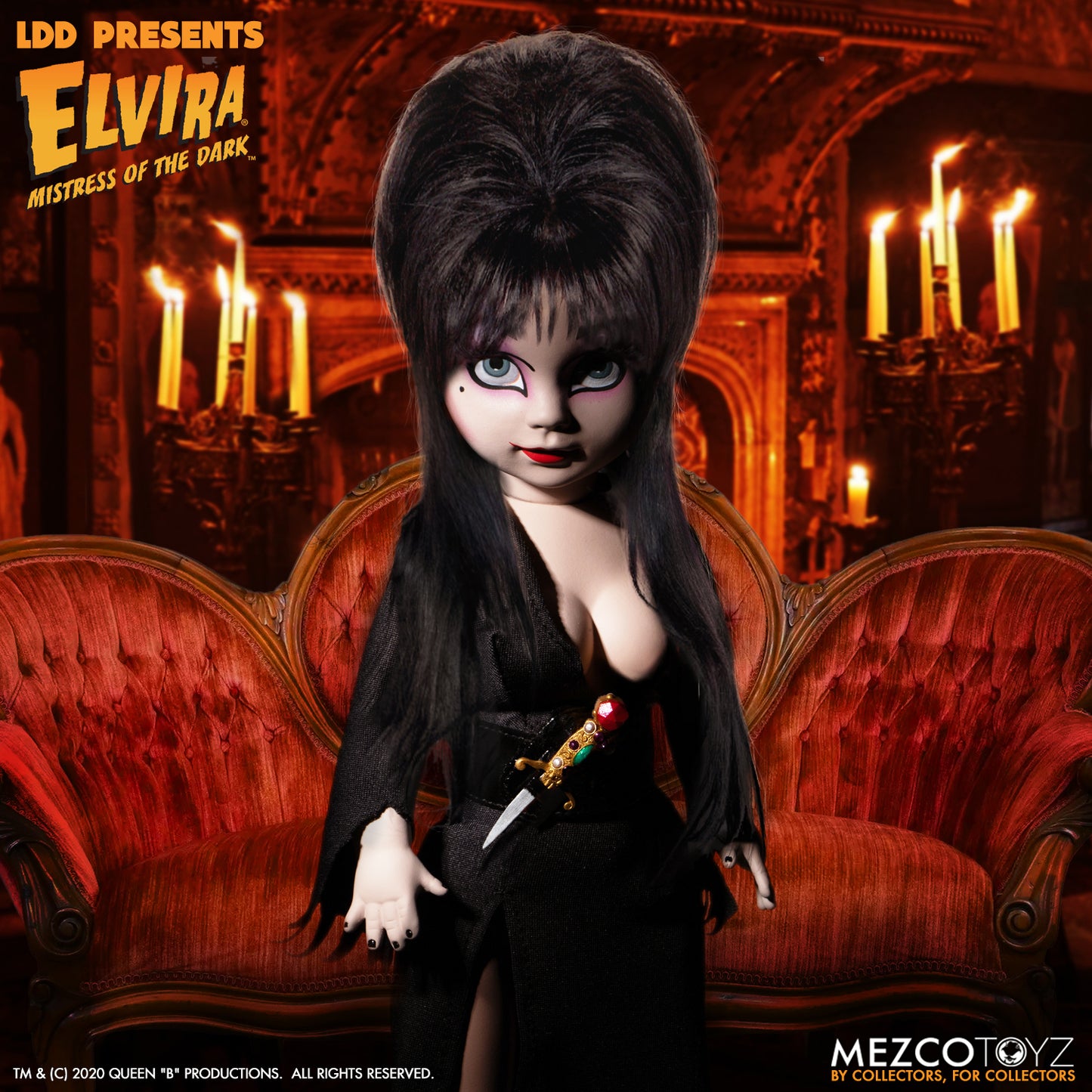 MEZCO TOYZ: LDD Presents - Elvira Mistress of the Dark 10" Tall Figure