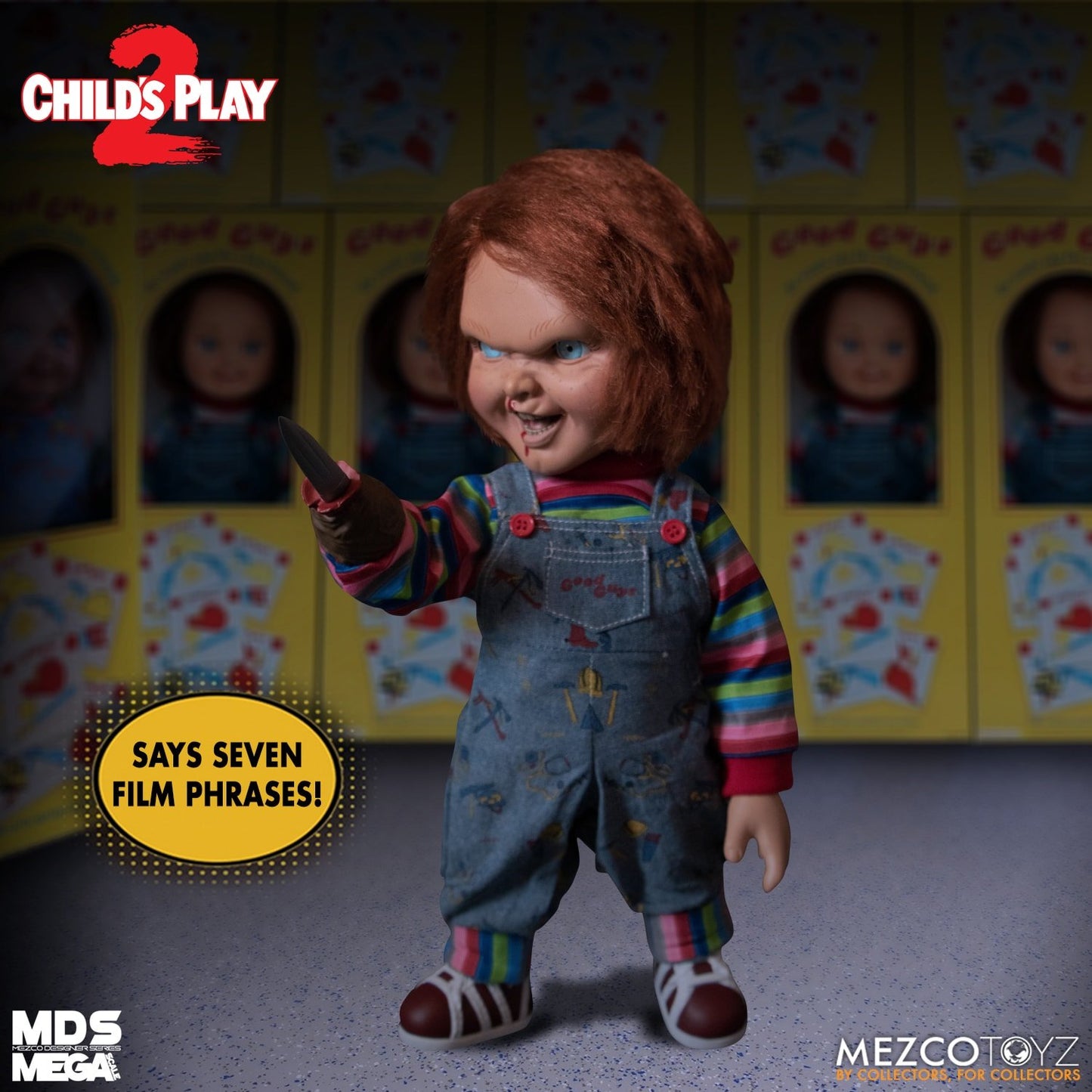 Mezco Toyz: MDS Mega Scale - Child's Play 2 Talking Menacing Chucky 15" Figure