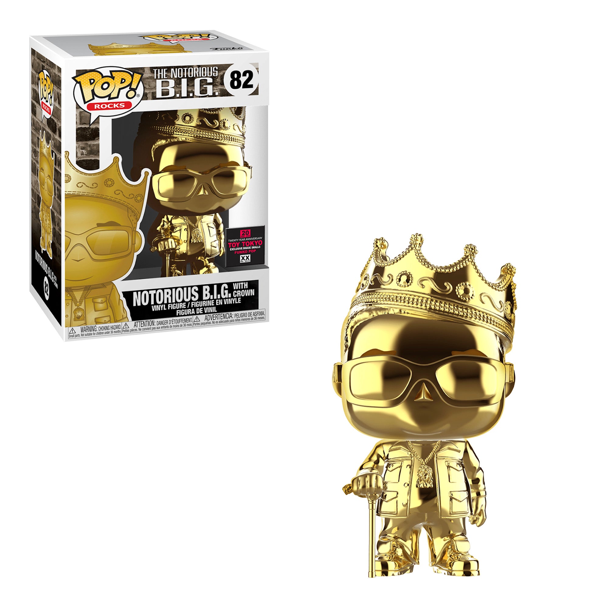 Funko Pop! Rocks: The Notorious B.I.G #77 With Crown – Vinyl Figure With Pop Protector