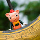 Pointless Island: 3 little Pigs Carnival Edition Orange 3.74" Tall Sofubi Figure
