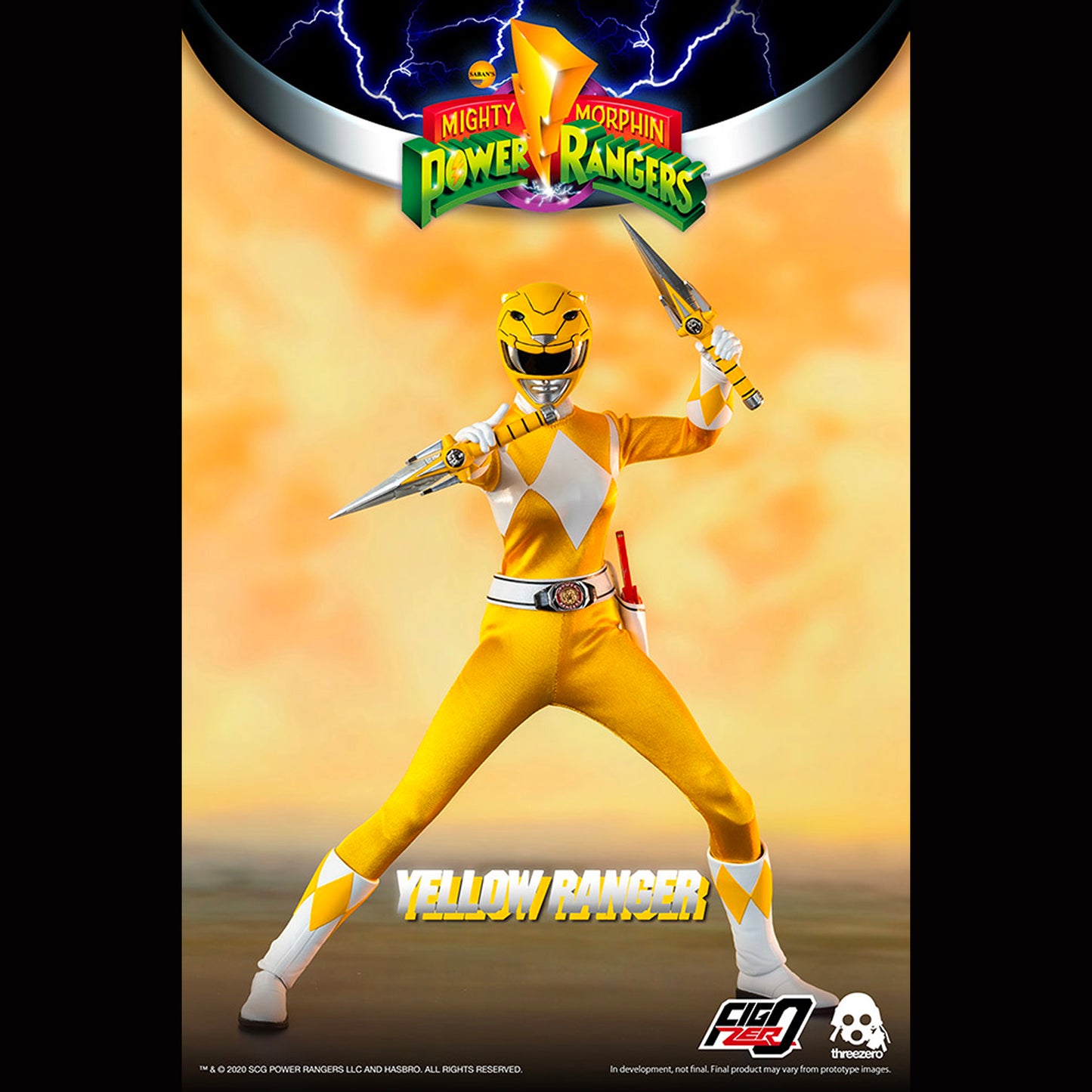 Threezero x FigZero: Mighty Morphin Power Rangers - Yellow 12" Tall Figure
